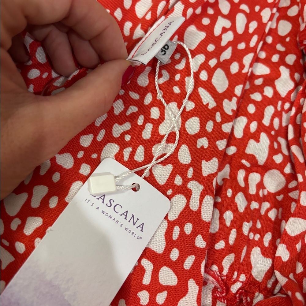 Burnt Orange and White Lascana Dress size 36 brand new with tags! - Picture 2 of 7